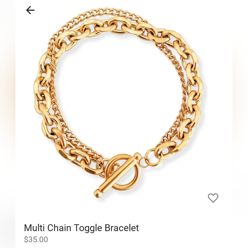 EllieVail- Multi Chain Toggle Bracelet- waterproof jewelry (sold out collection)